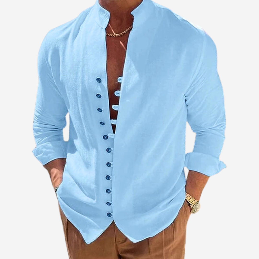 Tom Adams Buttoned Linen-Blend Shirt