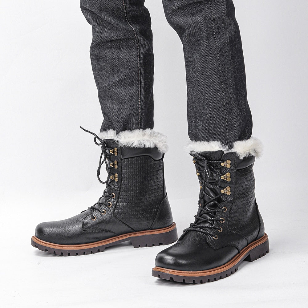 Marc Adams Leather Fur Boots
