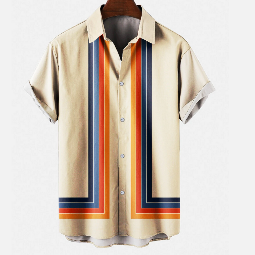 Vibrant Lining Button Shirt