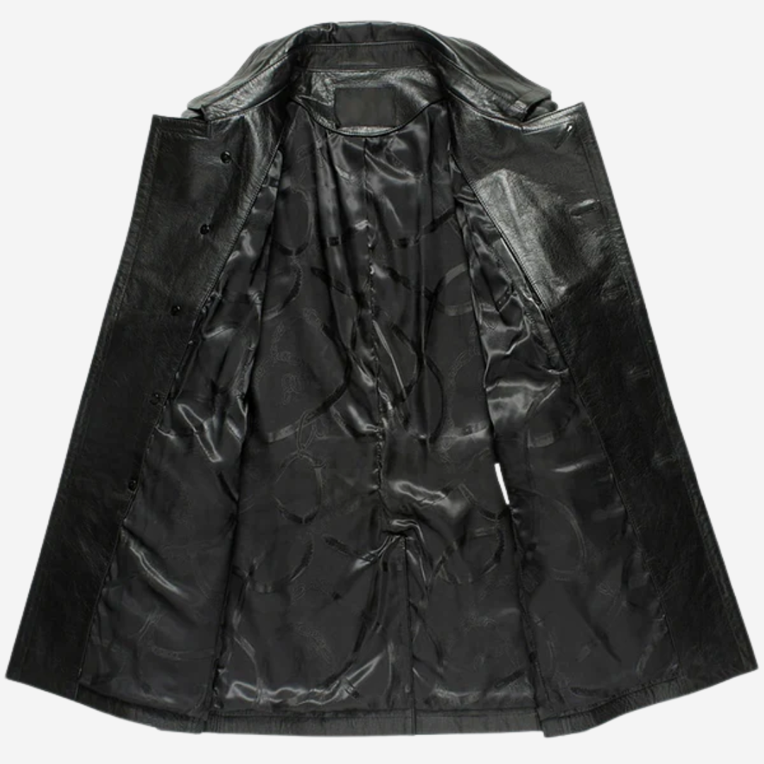 Beau Maverick Leather Trench Coat